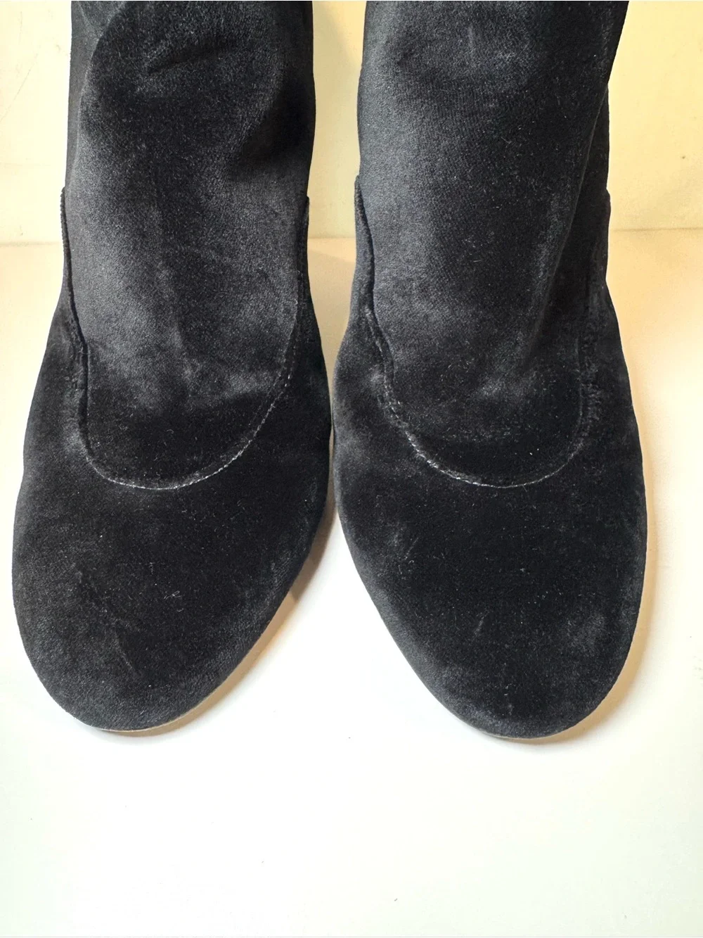 Chanel Black Velvet CC Logo Gold Medallion Coin Ankle Boots Sz 39